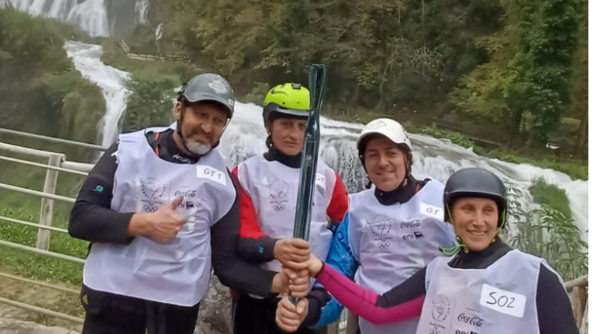 Al via le prove per la staffetta della fiaccola olimpica presso la Cascata delle Marmore