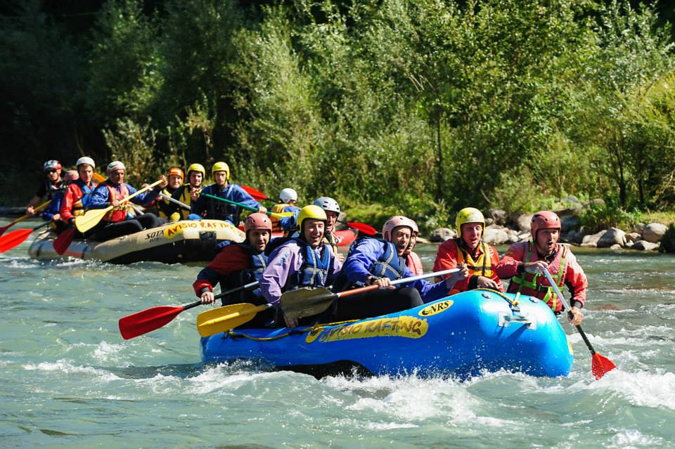 La nazionale di Pallavolo alle prese con il Rafting